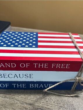 Patriotic Wood Signs Decor Patriotic Wood Block Signs Independence Day ...